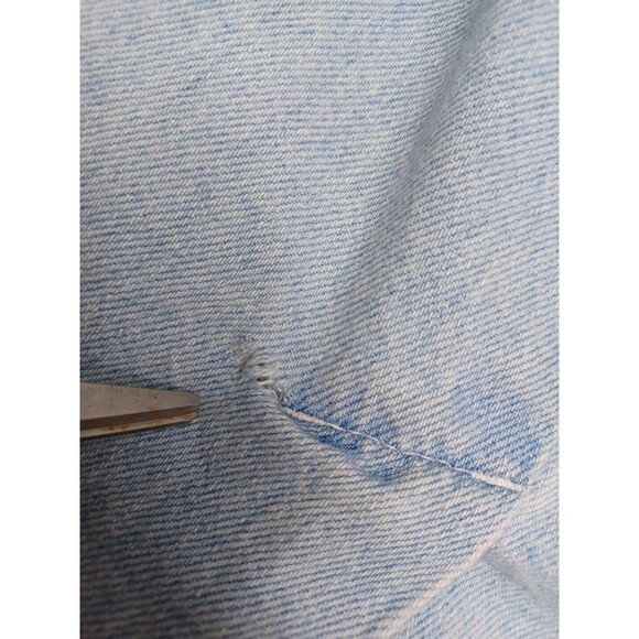 Vintage Dockers Skirt Denim Sz 12 Made in USA Long Light Blue - Picture 6 of 10